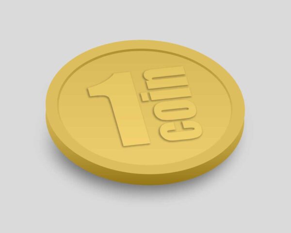 Relief voorraad coin1 goud