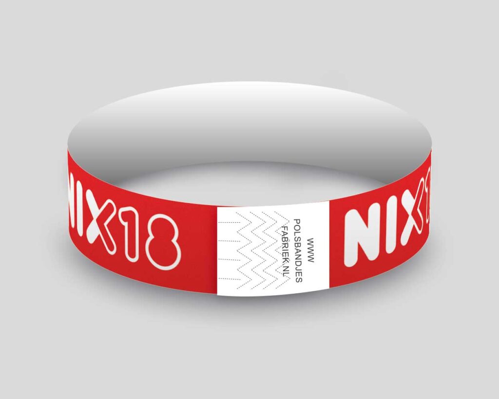 NIX18 Tyvek Polsbandjes in het rood